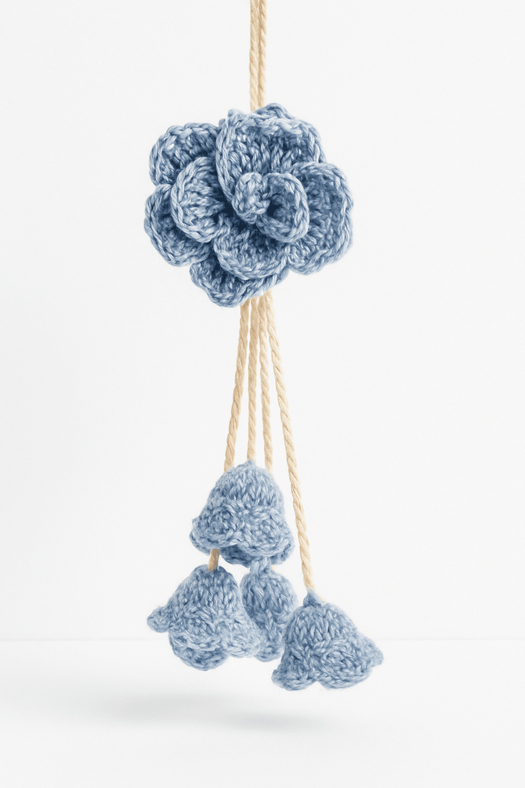 Crochet Bloom Tassel Charm – Handmade Everyday Accessory - Image 5