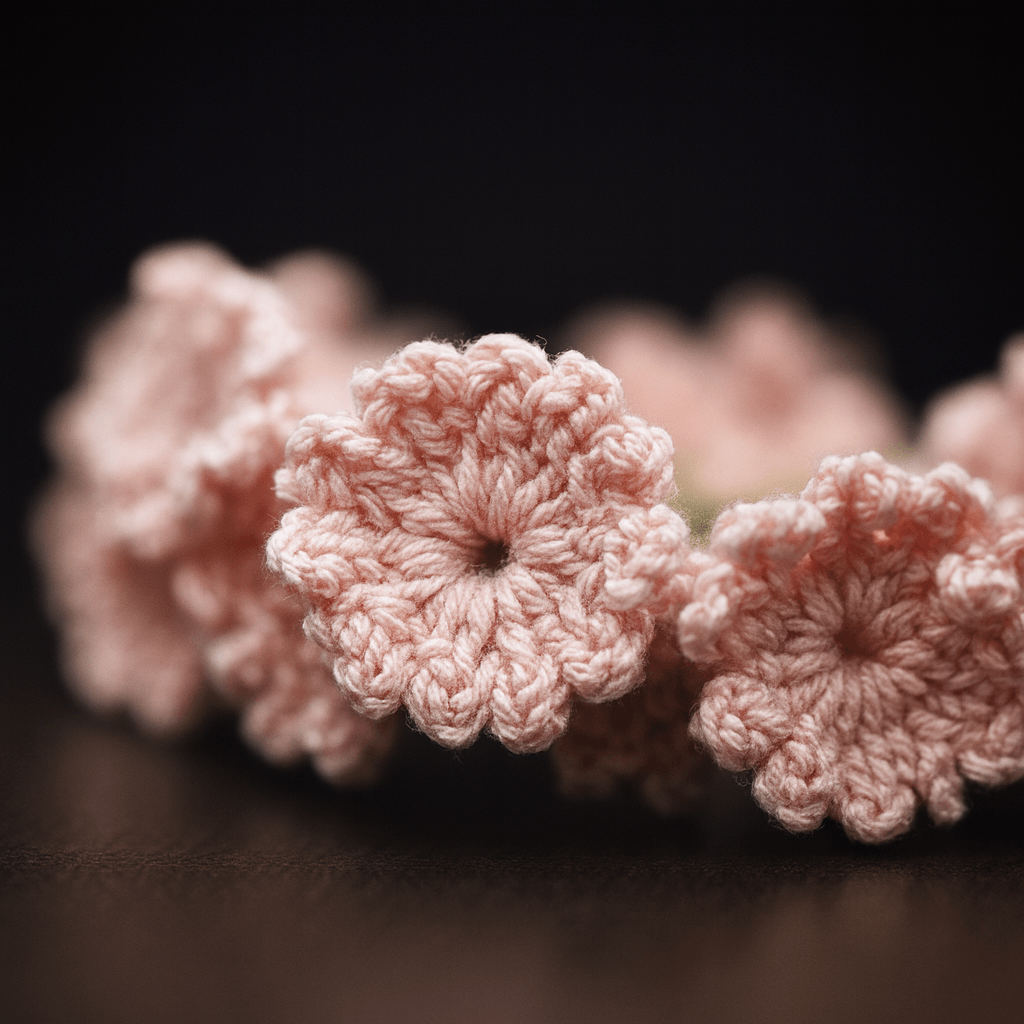 Gulaabi Crochet Gajra Scrunchie 🌸 Handmade Elegance - Image 3