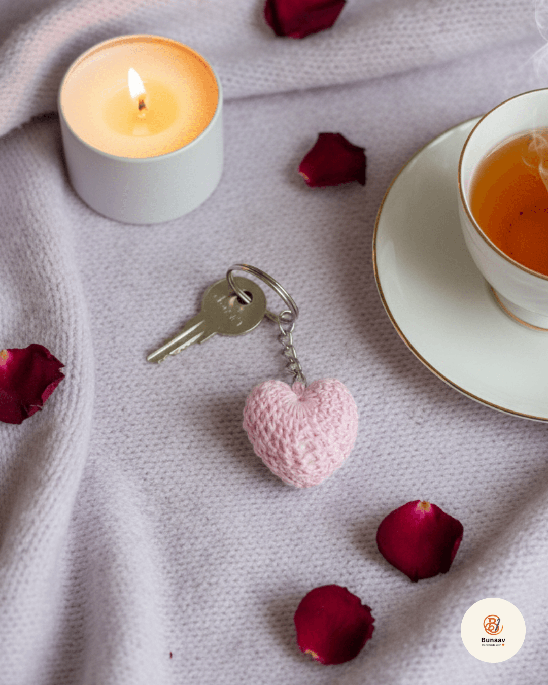 Loveloop Crochet Heart Keycharm – Handmade with Love - Image 3