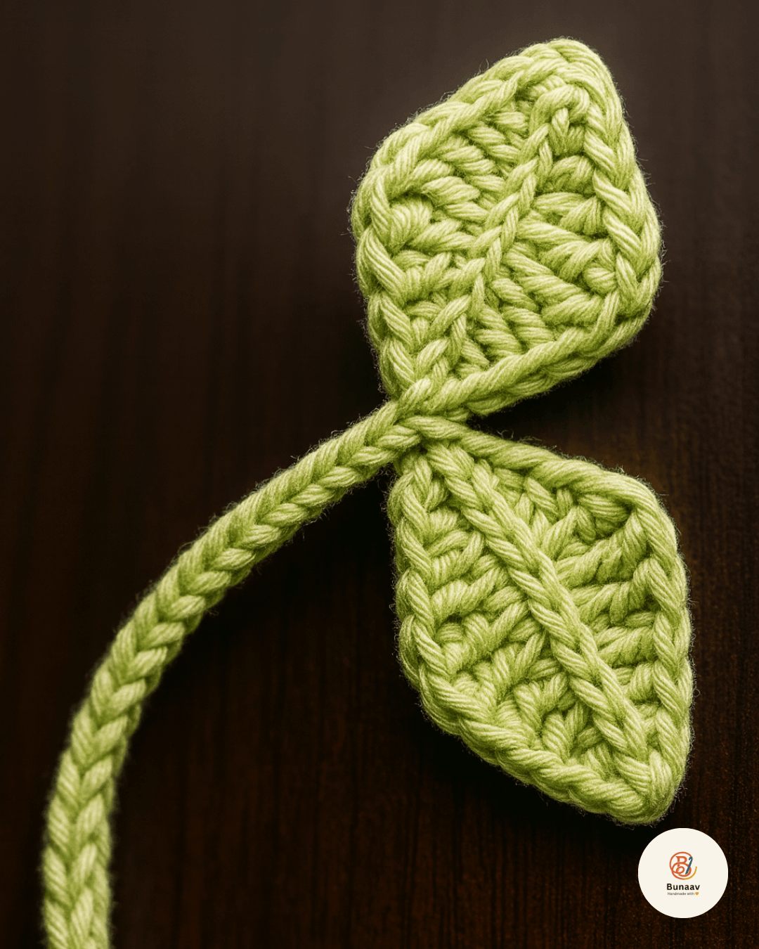 Crochet Leaf Sprout – Multipurpose Bookmark & Cable Tie - Image 5
