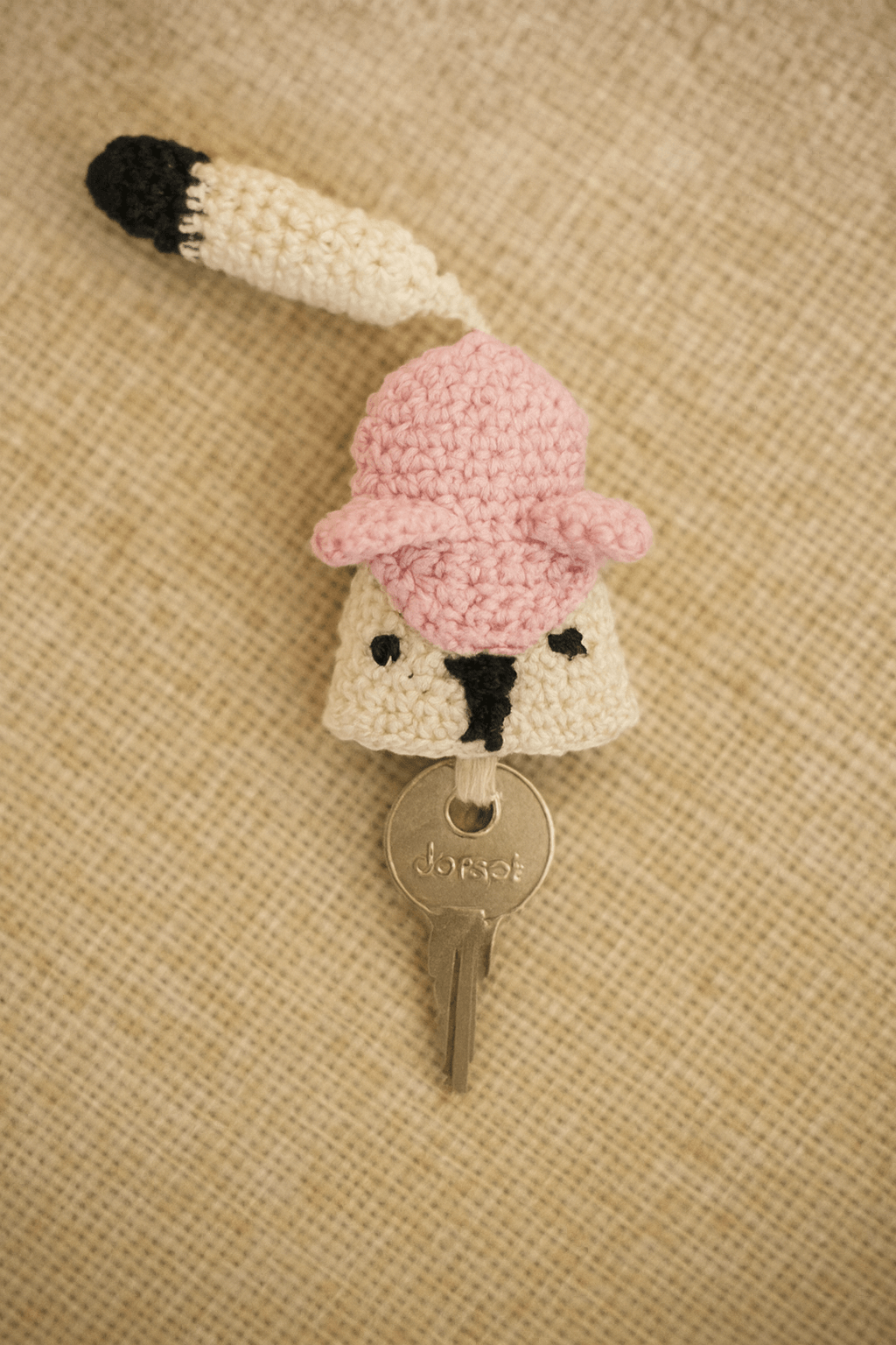 Handmade Crochet Fox Keychain – “Foxy Keeper” Retractable Key Holder by Bunaav - Image 8