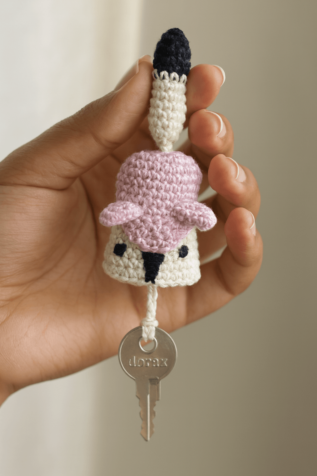 Handmade Crochet Fox Keychain – “Foxy Keeper” Retractable Key Holder by Bunaav - Image 5